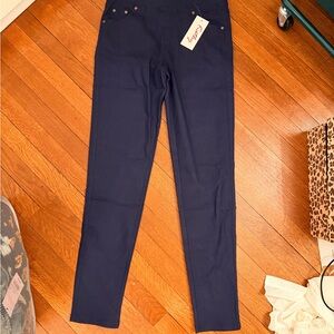 Navy High-Rise Skinny Pants